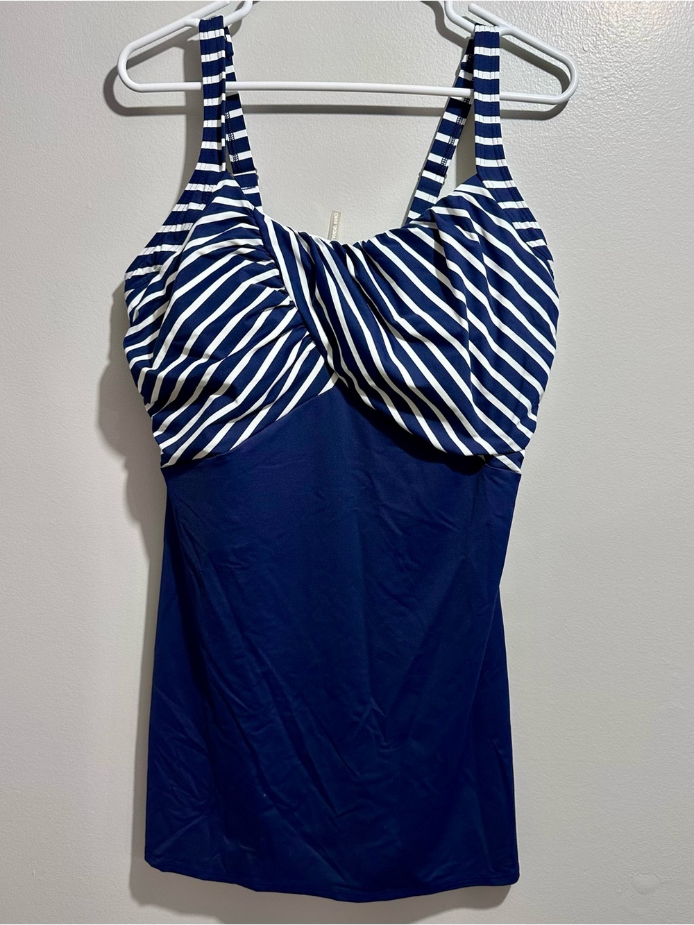 Lands' End Navy and White Swim Top Size 16DD (1305)
